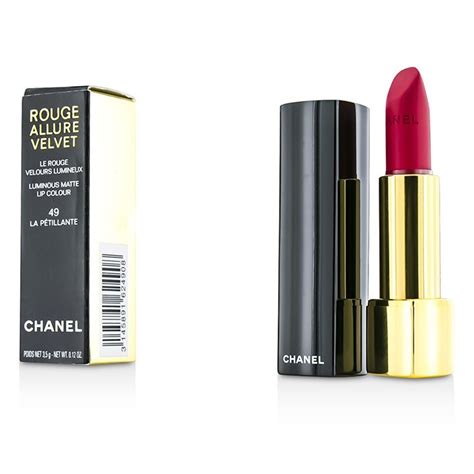 chanel lipstick 49 la petillante|Chanel Rough Allure Velvet .